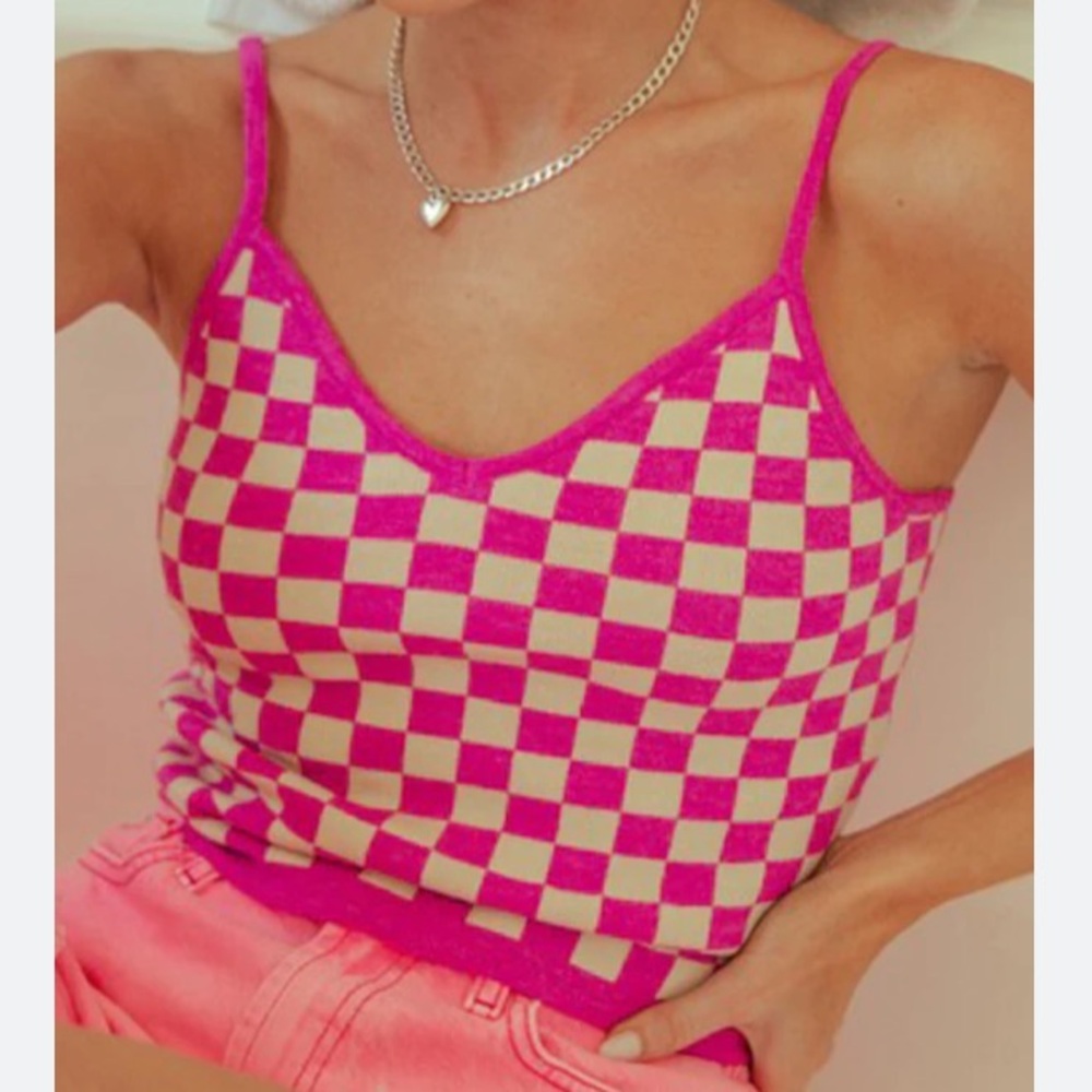 NWT Kori Hot Checkered Tank sizes medium and large